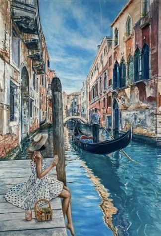 Picnic In Venice - Original | Andrew Kinsman image