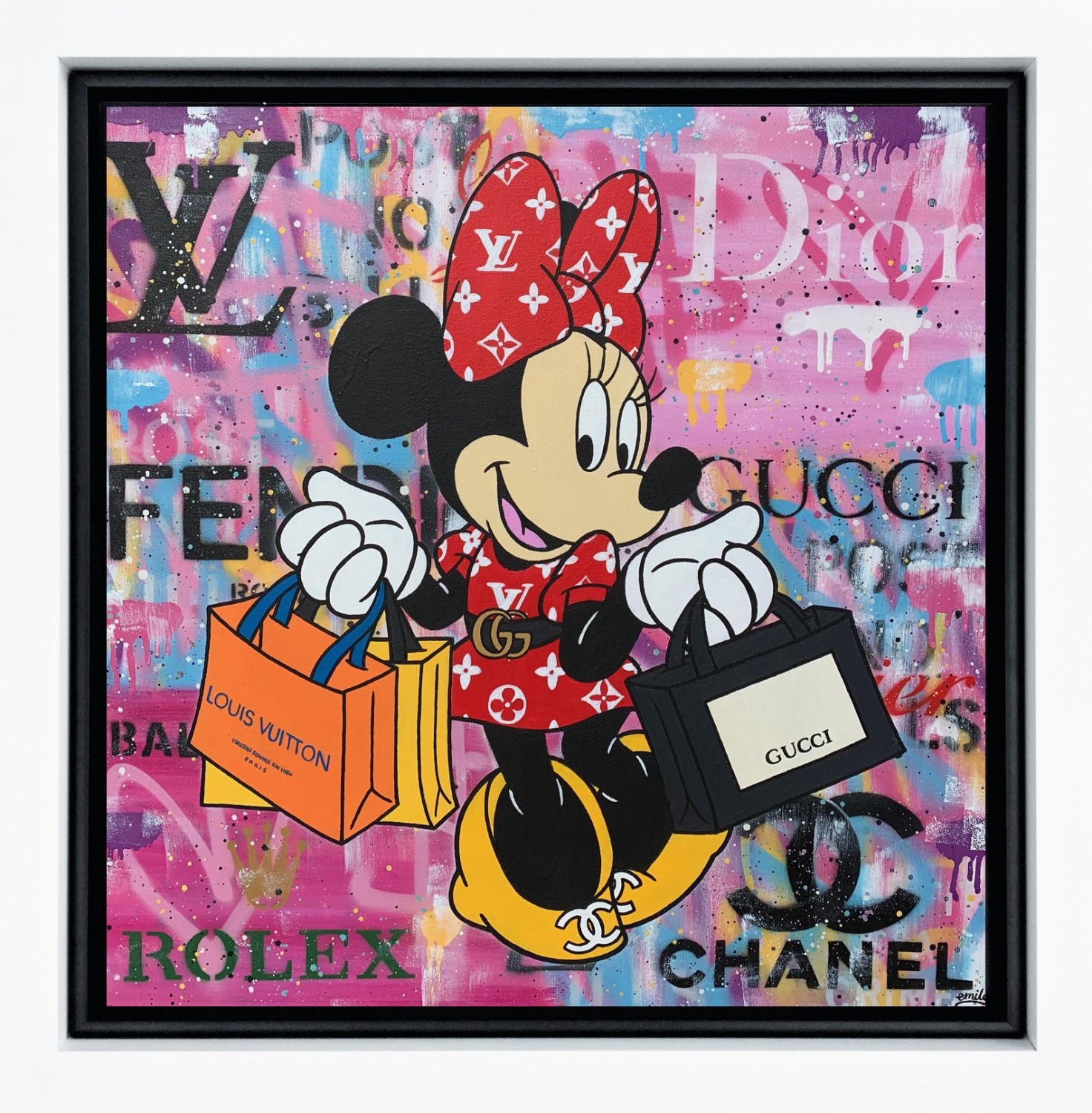 mickey mouse louis vuitton painting
