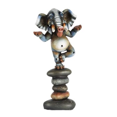 Elephant Zen Mini | Mixed Media Sculpture | Size 12" x 6" x 4.5"   image
