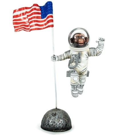 Astrochimp with Flag | Carlos and Albert  image