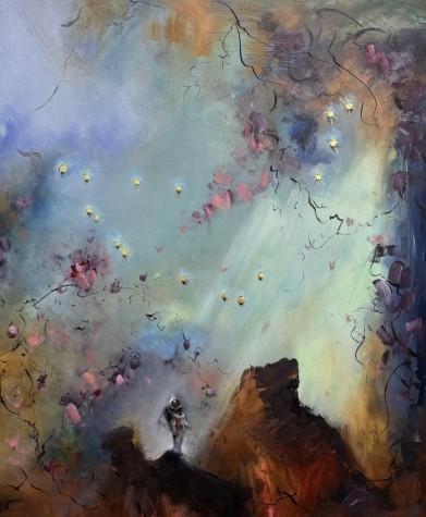Chris Rivers Capricornian Landscape | Gold Leaf Zodiac Art image