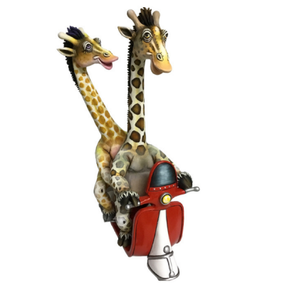 Giraffes In Love Vespa 22.5" x 8" x 14.75" image