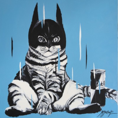 Bat Cat Ready For Anything - Original | Jay Fortune image