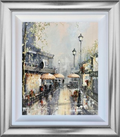 Early Evening Stroll | Original 31"x 35" Framed image