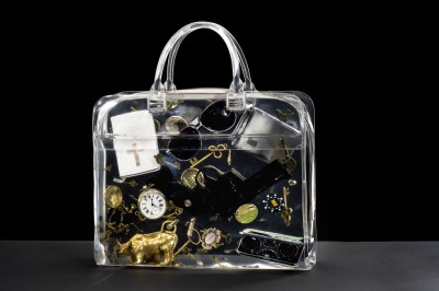 The Texan Banker Man | Art Bag Sculpture | Debra Franses image