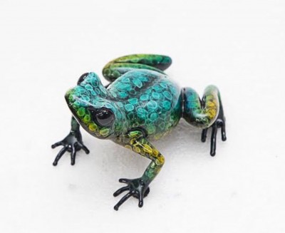 Frog Trio Large | 4" x 4" x 2.25" | Bronze Sculpture  image