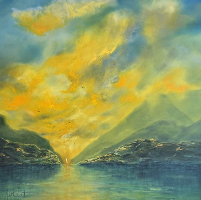 Goodbye, My Love Endures | Original Oil 40" x 40" | Julie Ann Scott image
