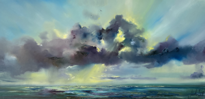 Breaking Through Fear | Original 48" x 24" image