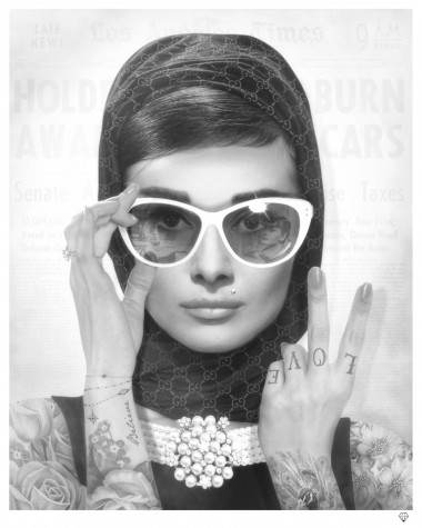 Peace, Love & Audrey (Black & White) image