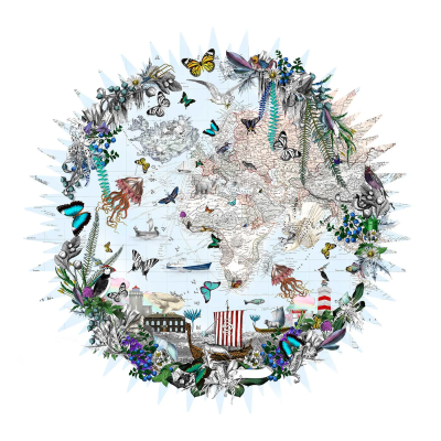 Klakinn & Evropa - Circular Map | Kristjana S Williams  image