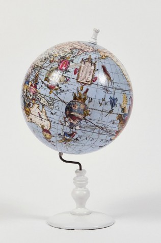 World Map Globe Pale Blue - Small | Kristjana S Williams image