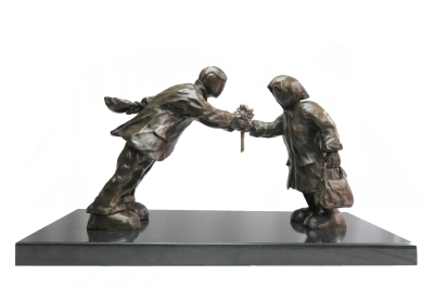 Leaning In (For Love) | Bronze Sculpture | Mackenzie Thorpe  image