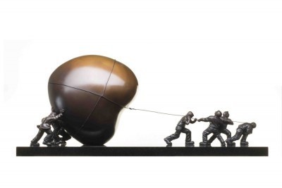 Pulling Together | Bronze Sculpture | Mackenzie Thorpe  image