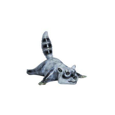 Racoon Lying | Bronze Sculpture | Size 2.5" x 2.8" x 3.7" image