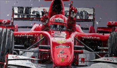 Schumi Last Win Canvas Framed | Paul Oz image