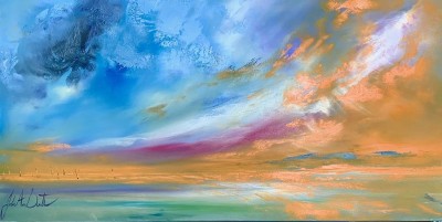 The Evening Race | Original 40" x 20" image