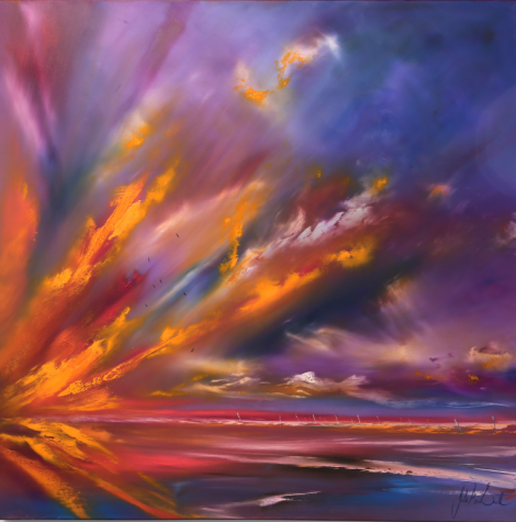To Cheer And To Guide | Original Oil 40" x 40" | Julie Ann Scott image