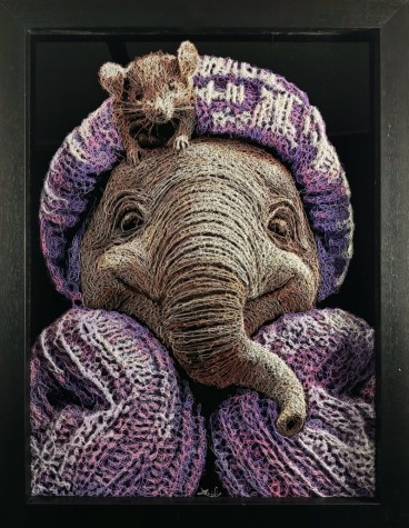 Where Are You | Elephant Original 27.5 inches x 35 inches | Zalini image