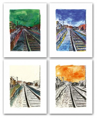 Train Tracks Portfolio 2008 (Set of Four framed) image