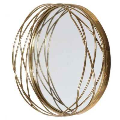 Large Round Gold Mirror  image