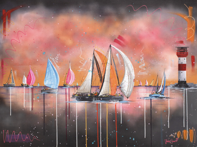 Solent Sunrise | Original Painting | Julie Connor image